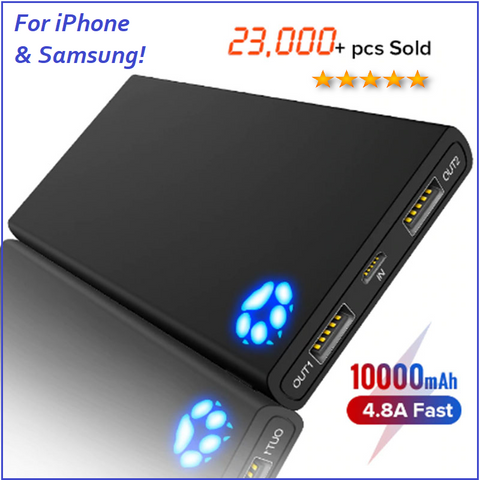 Image of BEST Rated 10000mAh Power Bank With 2 USB Ports For iPhone & Samsung Gives You BIG Power When You Need It + You Get FREE Shipping Too!