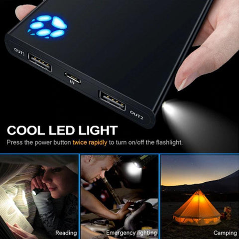 Image of BEST Rated 10000mAh Power Bank With 2 USB Ports For iPhone & Samsung Gives You BIG Power When You Need It + You Get FREE Shipping Too!