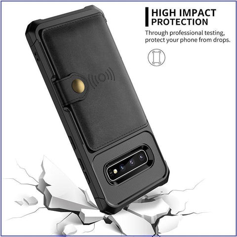 Image of The All New Samsung Deluxe Armor + Wallet Case All-in-One!  Sleek & Compact Yet Carries Your Cards, ID & Cash Too + You Get FREE  🚚 SHIPPING Today!