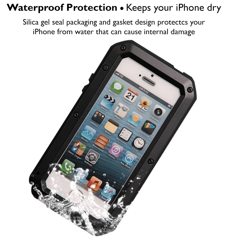 Rugged Metal Reinforced Protective Case Engineered For Your iPhone Gives You The Ultimate In High Impact Protection Without Adding Excess Bulk!  Get Yours Now & You Get FREE Shipping Too!