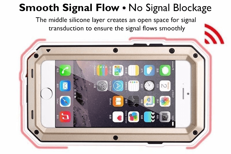 Rugged Metal Reinforced Protective Case Engineered For Your iPhone Gives You The Ultimate In High Impact Protection Without Adding Excess Bulk!  Get Yours Now & You Get FREE Shipping Too!