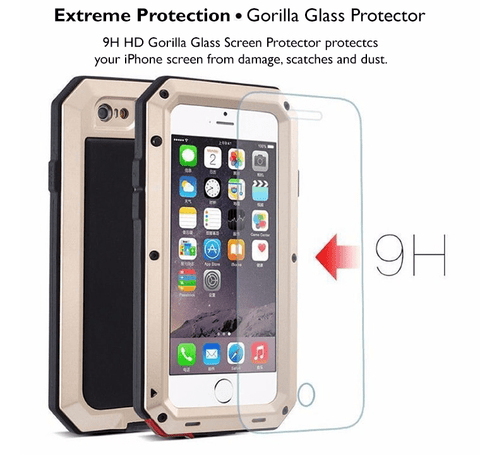 Image of Rugged Metal Reinforced Protective Case Engineered For Your iPhone Gives You The Ultimate In High Impact Protection Without Adding Excess Bulk!  Get Yours Now & You Get FREE Shipping Too!
