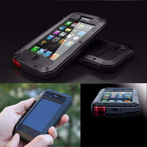 Image of Rugged Metal Reinforced Protective Case Engineered For Your iPhone Gives You The Ultimate In High Impact Protection Without Adding Excess Bulk!  Get Yours Now & You Get FREE Shipping Too!