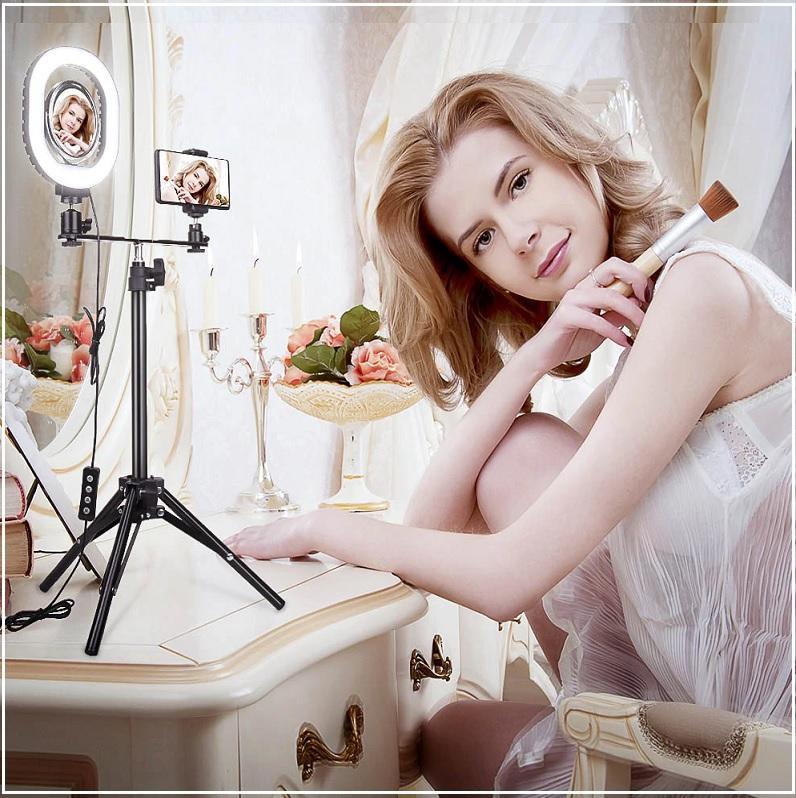 360 ProLight Multi-mode LED Selfie Light Ring + Deluxe Tripod + Bluetooth Remote + 360 Phone Mount For The Perfect Video & Selfie Every Time! You Get FREE 🚛 Shipping Too!