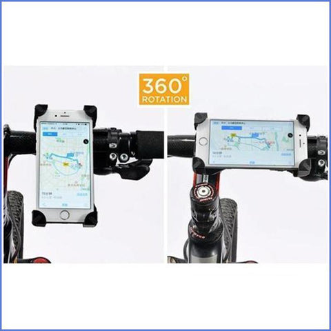 Image of Pro Cellphone Mount For Mountain & Road Bikes, Universal FITS ALL 3.5" to 7" phones, iPhone X, 8, 7, 6 Samsung 9, 8, 7, 6, Galaxy