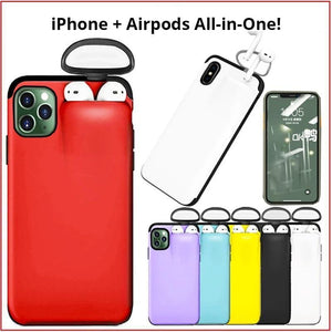Protective Case + Airpods Storage!  Made For Your iPhone 11, 11 Pro, 11 Pro Max, X, XS, XS Max, XR. Secure AirPods Pocket Holder Protects Your Phone & AirPods! Easy & Convenient + You Get FREE 🚚 SHIPPING Today!