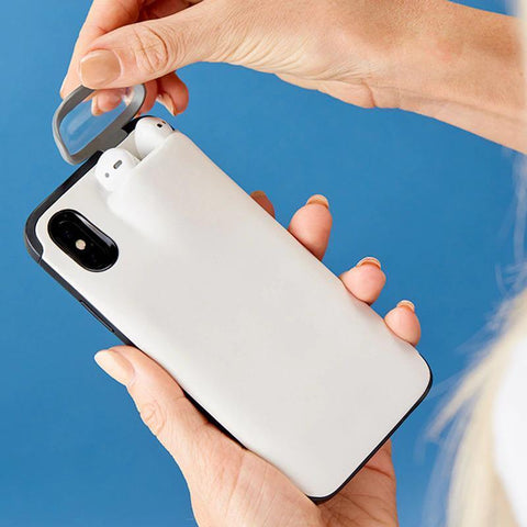 Image of Protective Case + Airpods Storage!  Made For Your iPhone 11, 11 Pro, 11 Pro Max, X, XS, XS Max, XR. Secure AirPods Pocket Holder Protects Your Phone & AirPods! Easy & Convenient + You Get FREE 🚚 SHIPPING Today!