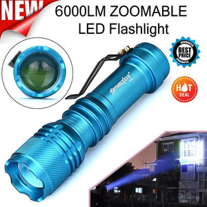 FREE TODAY! (Limit 2 each) Max Bright CREE 6000 Lumens LED Flashlight With 3 Modes, ZOOMABLE, Portable!  Just cover 🚚 shipping and get yours now while they last!