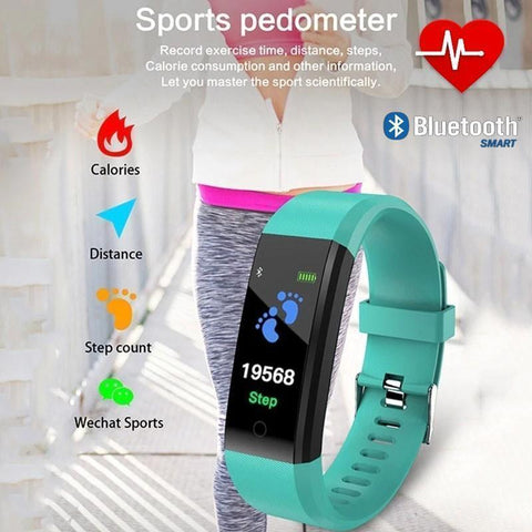 Image of BEST Fitness Smartwatch Tracks Your Running & Walking Distance, Heart Rate, Calories, Blood Pressure & More... Choose From 5 COLORS + Get FREE Delivery Too!