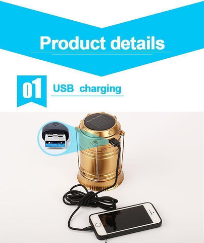 Image of Powerful 3-in-1 Solar Emergency Light + Lantern + USB Charger