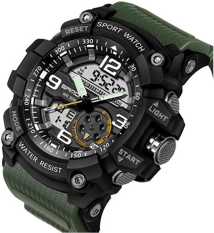 Image of Military-Sports Watch With Advanced LED+Quartz Technology & Loaded With The Functions You Need