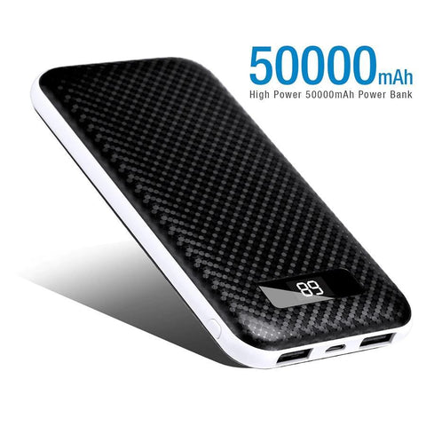 Image of Power Packed 2 USB Port External Power Bank For ALL Mobile Devices.  Rated 50000 mAh Gives You Many Hours Of Back-up + You Get FREE 🚛 Shipping Too!