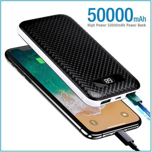 Power Packed 2 USB Port External Power Bank For ALL Mobile Devices.  Rated 50000 mAh Gives You Many Hours Of Back-up + You Get FREE 🚛 Shipping Too!