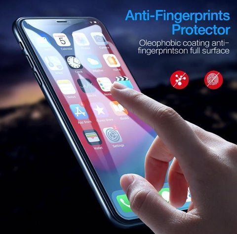 Image of NEW Fingerprint Proof Tempered Glass Screen Protector For iPHONE 8, X, XS, and MAX.  Best Quality and You SAVE 67% Get Yours Now!