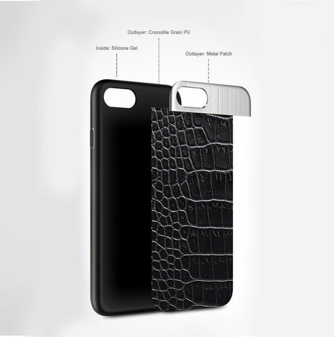 Image of LUXURY METAL + LEATHER CASE FOR YOUR iPHONE