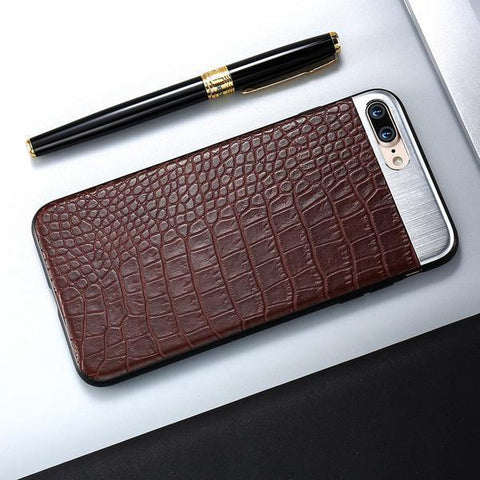 Image of LUXURY METAL + LEATHER CASE FOR YOUR iPHONE