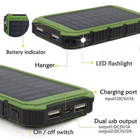 Image of Get Your Own DUAL Solar Powerbank For Charging All Of Your Devices Fast + You Get FREE SHIPPING When You Add This To Your Order Right Now! Select the color you want below: